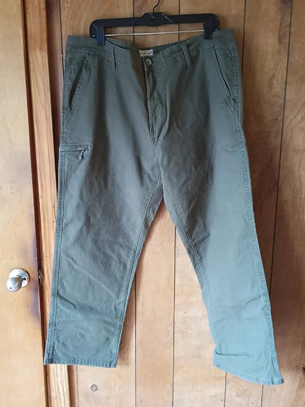 Weatherproof Vintage Men's Relaxed Fit Cargo Pants Green Size 40x29 Cotton Blend
